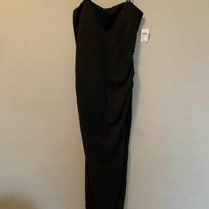 Elegant Black Women's strapless Dress